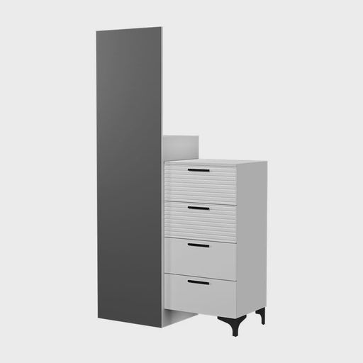 Комод с зеркалом «Брента», белый